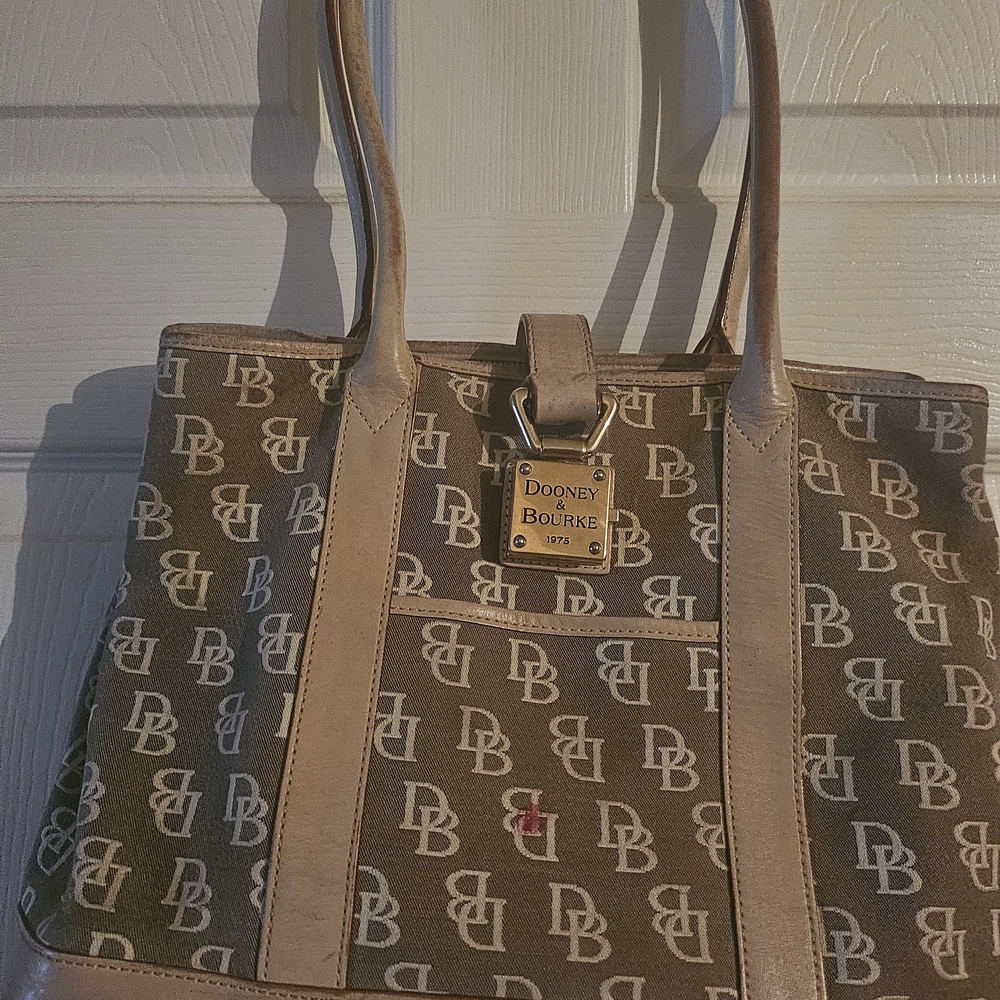 Dooney & Bourke Beige Monogram Tote
